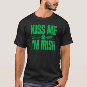 Camiseta Día de San Patricio me besa, soy familia irlandesa