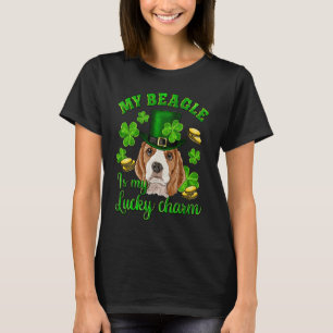 Camiseta Día de San Patricio Mi Beagle es mi amuleto de la