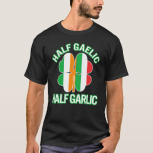 Camiseta Día de San Patricio Mitad Gaélico Mitad Ajo Irland