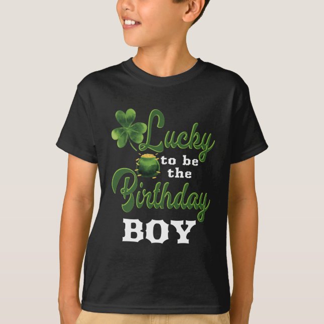 Camiseta Día de San Patricio Nacimiento Shirt Afortunado Ni (Anverso)