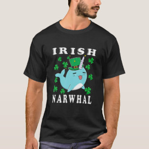 Camiseta Día de San Patricio Narwhal Irlandés Narwhal Shamr