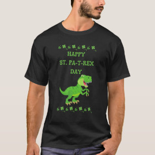 Camiseta Día de San Patricio Niños Dinosaurios Rex Funny Ha