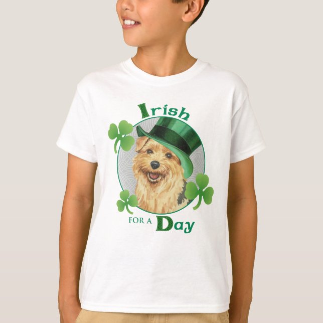 Camiseta Día de San Patricio Norfolk Terrier (Anverso)