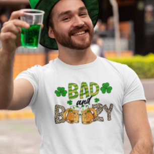 Camiseta Día de San Patricio Oso divertido malo y borracho