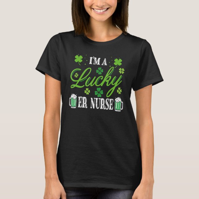 Camiseta Día De San Patricio Pajama Soy Una Enfermera Irlan (Anverso)