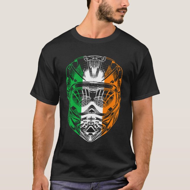 Camiseta Día de San Patricio para el Moto de la Bandera de  (Anverso)