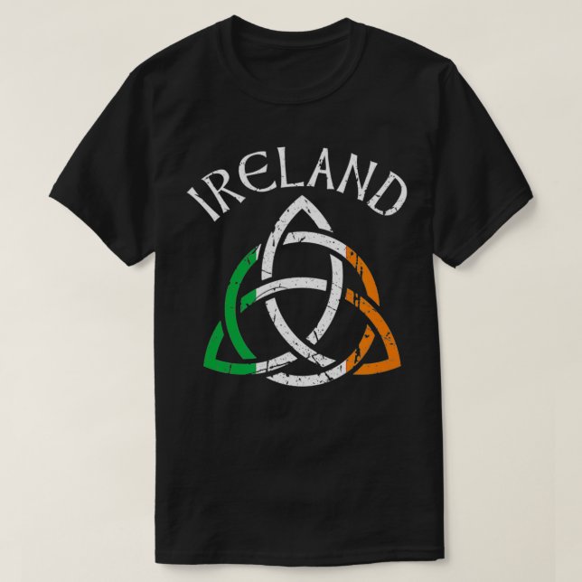 Camiseta Día de San Patricio para los hombres Knot celta Ir (Diseño del anverso)
