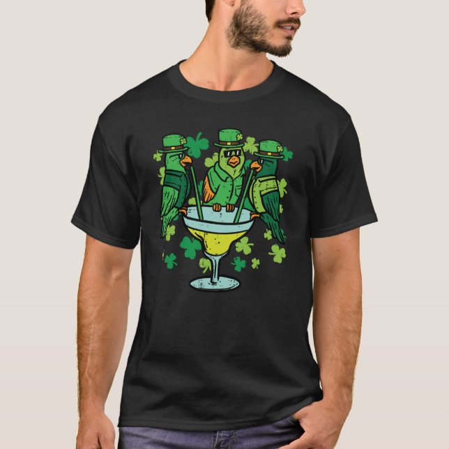 Camiseta Día de San Patricio Parrots Bird Saint Pattys Padd (Anverso)