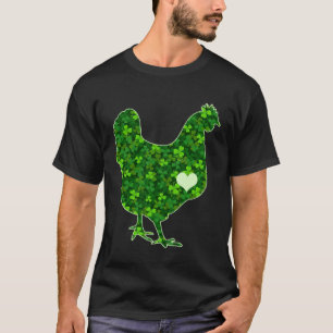 Camiseta Día de San Patricio Pollo Verde Irlandés Trébol Co