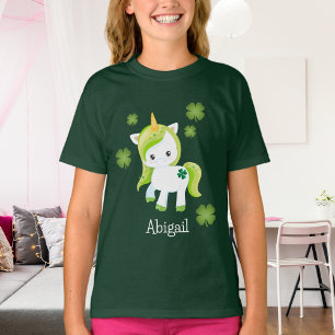 Camiseta Día de San Patricio por la Afortunada Unicornio y 