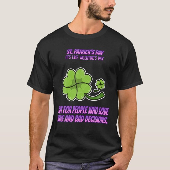 Camiseta Día de San Patricio, quién ama el humor divertido  (Anverso)
