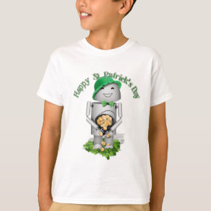 Camiseta Día de San Patricio Robo-x9 Con Olla de Oro