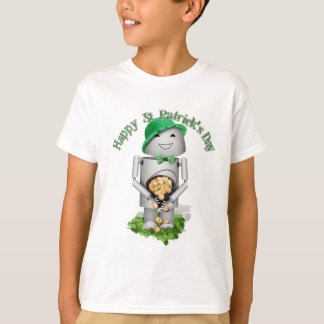 Camiseta Día de San Patricio Robo-x9 Con Olla de Oro