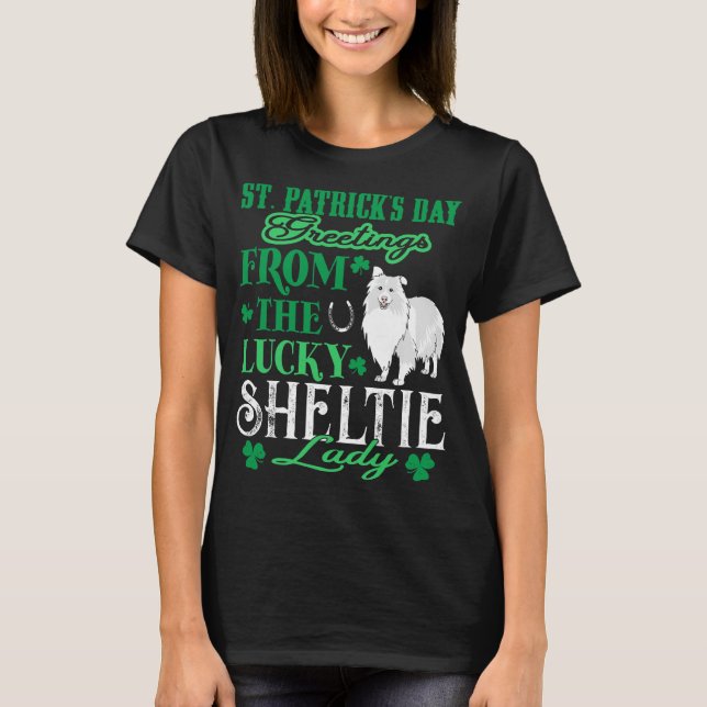 Camiseta Día de San Patricio Saludos a la afortunada dama d (Anverso)