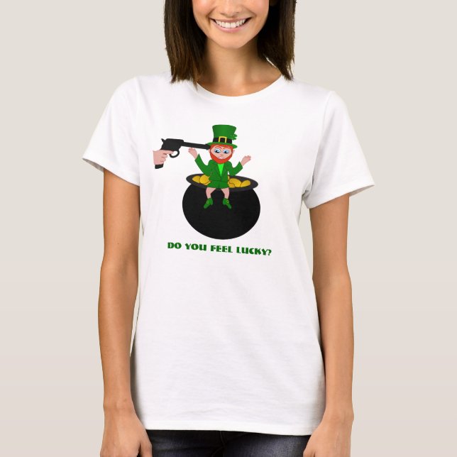 Camiseta Día de San Patricio, ¿se siente afortunada con la  (Anverso)