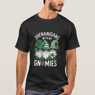 Camiseta Día de San Patricio Shamrock Afortunado Gnomos Leo