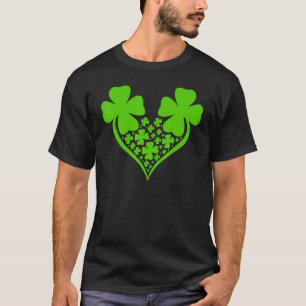 Camiseta Día de San Patricio Shamrock Heart Shamrock Clover