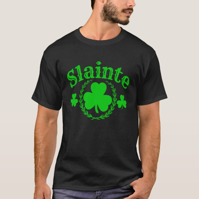 Camiseta Día de San Patricio Slainte Shamrock Saint Irish M (Anverso)