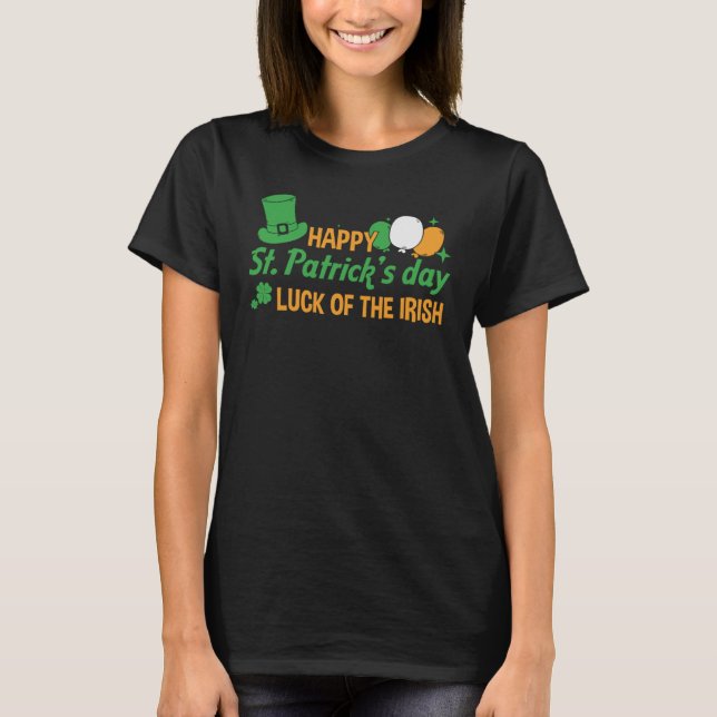 Camiseta Día de San Patricio, suerte de los irlandeses feli (Anverso)
