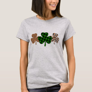 Camiseta Día de San Patricio Suerte Irlandés Verde Cuadros