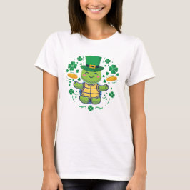 Camiseta día de San Patricio tortuga linda 