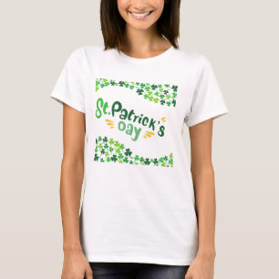 Camiseta Día de San Patricio,Trébol de cuatro hojas,Irlandé