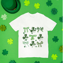 Día de San Patricio trébol de la suerte y lazo