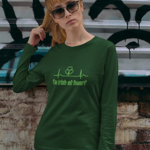 Camiseta Día de San Patricio Trébol EKG - Soy Irlandés de C