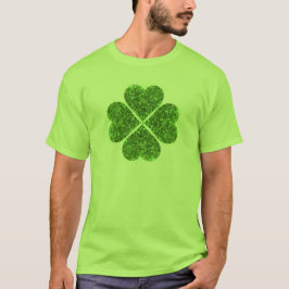 Camiseta Día de San Patricio, trébol irlandés que reluce ve