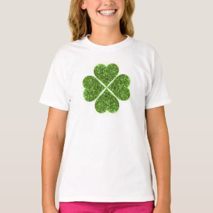 Camiseta Día de San Patricio, trébol irlandés que reluce ve