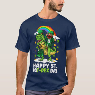 Camiseta Día de San Patricio Trex Dino Leprechaun T Rex Din