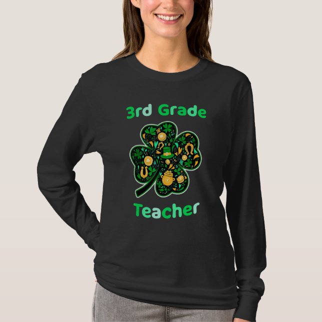 Camiseta Día de San Patricio, un profesor de tercer curso (Anverso)