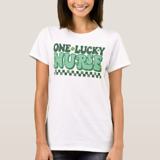 Camiseta Día de San Patricio Una enfermera afortunada, Enfe