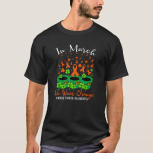 Camiseta Día de San Patricio, usamos cáncer de riñón Naranj