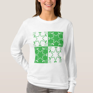 Camiseta Día de San Patricio Verde Estrella de Trébol Geomé