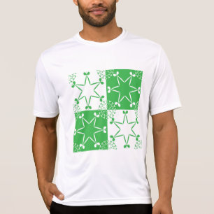 Camiseta Día de San Patricio Verde Estrella de Trébol Geomé
