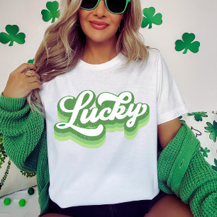 Camiseta Día de San Patricio Verde y Blanco Afortunado