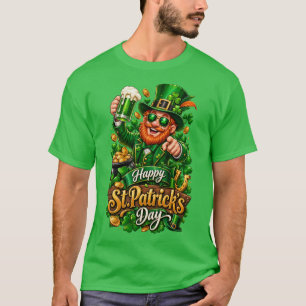 Camiseta Día de San Patricio Vibrante Celebración Afortunad