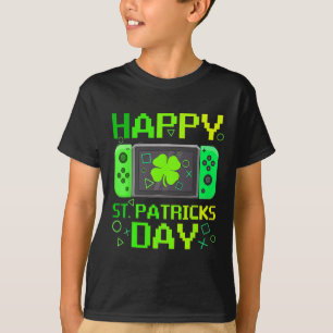 Camiseta Día de San Patricio Videojuego Jugador Trébol Chic