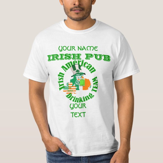 Camiseta Día de San Patriótico Irlandés-Estadounidense (Anverso)