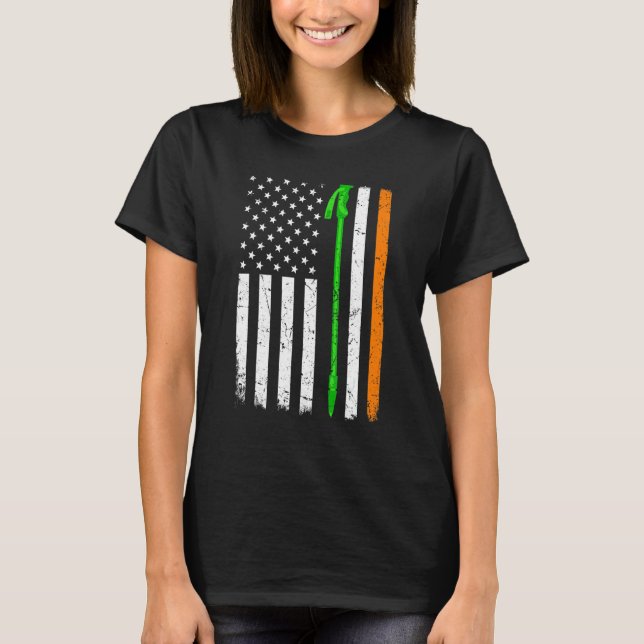 Camiseta Día de San Patriótico Senderismo irlandés (Anverso)