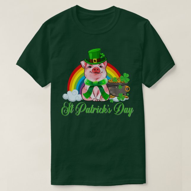 Camiseta Día de San Patrón 2022 Leprechaun Pig Lover Women  (Diseño del anverso)