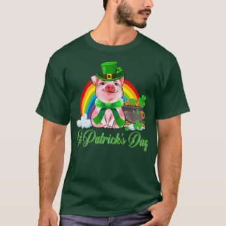Camiseta Día de San Patrón 2022 Leprechaun Pig Lover Women 