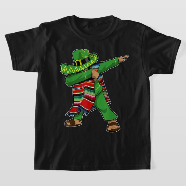 Camiseta Día de San Patrón - Dabbing irlandés mexicano (Distribución)