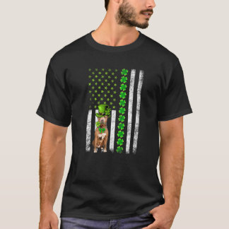 Camiseta Día de San Patrón de la Bandera Americana Pitbull