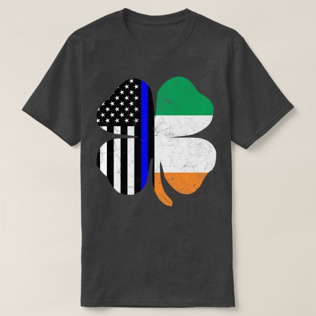 Camiseta Día de San Patrón de Oficial de Policía de Bandera (Diseño del anverso)