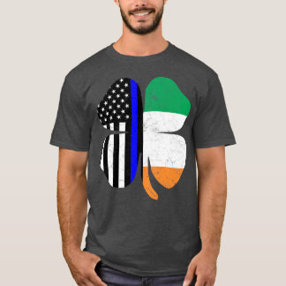 Camiseta Día de San Patrón de Oficial de Policía de Bandera