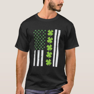 Camiseta Día de San Patrón de Shamrock Clover de la bandera