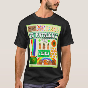 Camiseta Día de San Patrón Retro Capibara Mascotas gracioso