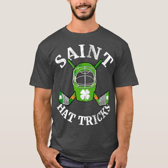 Camiseta Día de San Patrón Tricks de Gorra Hockey Shamrock (Anverso)